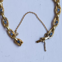 Load image into Gallery viewer, Antique Victorian 6.75 inch Bracelet with Sapphires