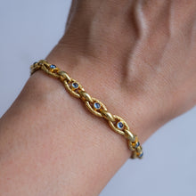 Load image into Gallery viewer, Antique Victorian 6.75 inch Bracelet with Sapphires