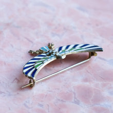 Load image into Gallery viewer, Antique Victorian Egyptian Revival Enamel Eagle Horus Brooch