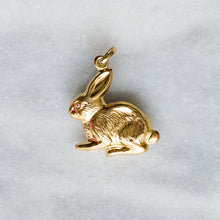Load image into Gallery viewer, Vintage Estate 9K Yellow Gold Bunny Rabbit Charm