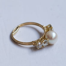 Load image into Gallery viewer, Art Deco era Pearl and Diamond Ring