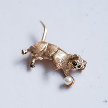 Load image into Gallery viewer, Vintage Retro Playful Cat Brooch