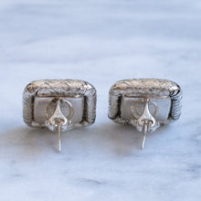 Load image into Gallery viewer, Vintage 1980s Sterling Silver Woven Square Earrings by Angela Cummings
