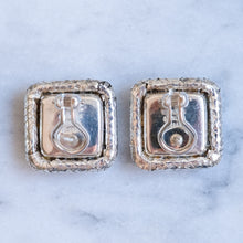 Load image into Gallery viewer, Vintage 1980s Sterling Silver Woven Square Earrings by Angela Cummings