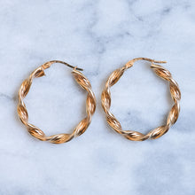 Load image into Gallery viewer, Vintage Twisted Hoop Earrings by UnoAErre