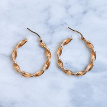 Load image into Gallery viewer, Vintage Twisted Hoop Earrings by UnoAErre