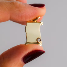 Load image into Gallery viewer, Vintage Estate Diamond Scroll Charm