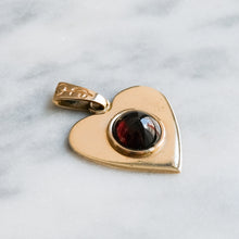 Load image into Gallery viewer, Vintage Garnet Heart Pendant - 100% of the net proceeds will be donated