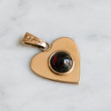 Load image into Gallery viewer, Vintage Garnet Heart Pendant - 100% of the net proceeds will be donated