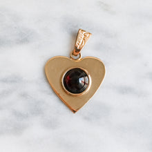 Load image into Gallery viewer, Vintage Garnet Heart Pendant - 100% of the net proceeds will be donated
