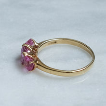Load image into Gallery viewer, Vintage Pink Sapphire Trilogy Ring