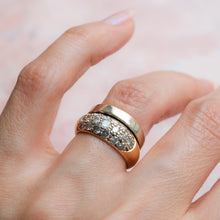 Load image into Gallery viewer, Vintage French Pavé Set Diamond Dome Ring