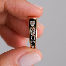 Load image into Gallery viewer, Antique 18K Rose Gold French Regional Enamel Pansy Ring