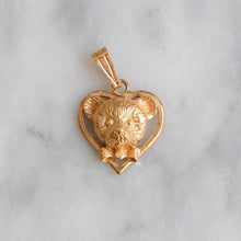 Load image into Gallery viewer, Vintage Teddy Bear in Heart Frame Charm