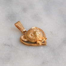 Load image into Gallery viewer, Vintage Teddy Bear in Heart Frame Charm