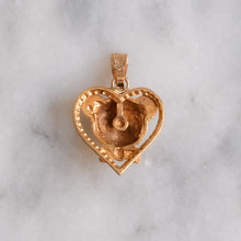 Load image into Gallery viewer, Vintage Teddy Bear in Heart Frame Charm