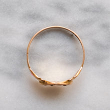 Load image into Gallery viewer, Edwardian 15K Rose Gold Flush-Set Diamond Ruby Ring