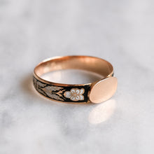 Load image into Gallery viewer, Antique 18K Rose Gold French Regional Enamel Pansy Ring