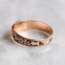 Load image into Gallery viewer, Antique 18K Rose Gold French Regional Enamel Pansy Ring