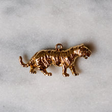 Load image into Gallery viewer, Vintage 9K Yellow Gold Tiger Charm Pendant