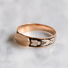 Load image into Gallery viewer, Antique 18K Rose Gold French Regional Enamel Pansy Ring