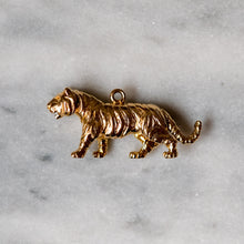 Load image into Gallery viewer, Vintage 9K Yellow Gold Tiger Charm Pendant