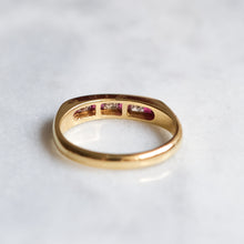 Load image into Gallery viewer, Vintage 18K Yellow Gold Channel Set Diamond Ruby Ring