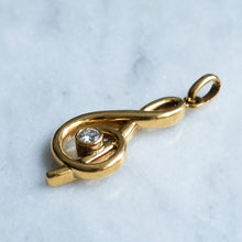 Load image into Gallery viewer, Vintage Treble Clef Diamond Pendant