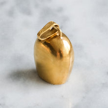 Load image into Gallery viewer, Vintage Enamel Edelweiss Cow Bell Pendant