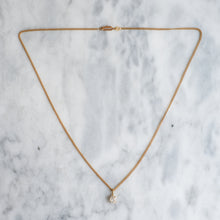 Load image into Gallery viewer, Antique Old Cushion Cut Diamond Solitaire Pendant Necklace