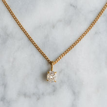 Load image into Gallery viewer, Antique Old Cushion Cut Diamond Solitaire Pendant Necklace