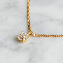 Load image into Gallery viewer, Antique Old Cushion Cut Diamond Solitaire Pendant Necklace