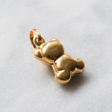 Load image into Gallery viewer, Vintage 18K Yellow Gold Enamel Teddy Bear Charm