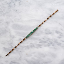 Load image into Gallery viewer, Antique Victorian 10K Rose Gold Colombian Emerald Fancy-Link Bracelet