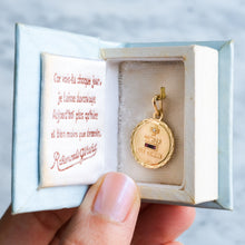 Load image into Gallery viewer, Vintage Retro Round QU'HIER QUE DEMAIN Augis Pendant with Box