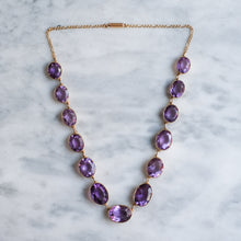 Load image into Gallery viewer, Antique Victorian Amethyst Rivière Necklace