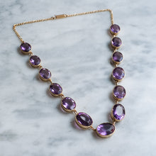 Load image into Gallery viewer, Antique Victorian Amethyst Rivière Necklace
