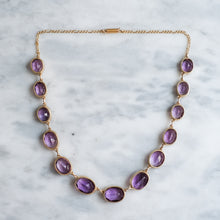Load image into Gallery viewer, Antique Victorian Amethyst Rivière Necklace