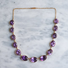 Load image into Gallery viewer, Antique Victorian Amethyst Rivière Necklace