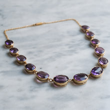Load image into Gallery viewer, Antique Victorian Amethyst Rivière Necklace