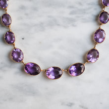 Load image into Gallery viewer, Antique Victorian Amethyst Rivière Necklace