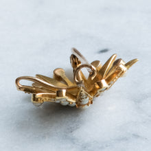 Load image into Gallery viewer, Antique Seed Pearl Celestial Starburst Brooch Pendant (Small)