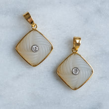 Load image into Gallery viewer, Edwardian Carved Chalcedony with Diamond Conversion Pendant - A