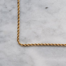 Load image into Gallery viewer, Vintage 14 inch 14K Yellow Gold Rope Necklace