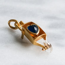 Load image into Gallery viewer, Belle Epoque Blue Paste Heart Wheelbarrow Charm