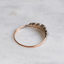 Load image into Gallery viewer, Antique Victorian 18K Yellow Gold and Silver 7-Stone Rose-Cut Diamond Ring