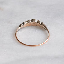 Load image into Gallery viewer, Antique Victorian 18K Yellow Gold and Silver 7-Stone Rose-Cut Diamond Ring