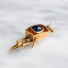Load image into Gallery viewer, Belle Epoque Blue Paste Heart Wheelbarrow Charm