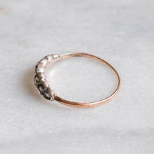 Load image into Gallery viewer, Antique Victorian 18K Yellow Gold and Silver 7-Stone Rose-Cut Diamond Ring