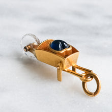 Load image into Gallery viewer, Belle Epoque Blue Paste Heart Wheelbarrow Charm